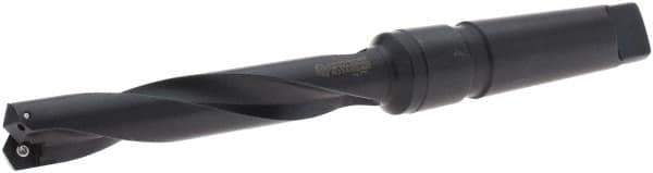 Allied Machine and Engineering - Series 1.5, 7/8" Max Diam, 4MT Taper Shank, Helical Flute Spade Drill - 4-3/4" Max Depth, 6-21/64" Body Length, 10-3/4" OAL, Standard Length, Through Coolant - Eagle Tool & Supply