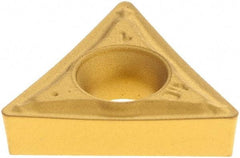 Iscar - TCMT2-1 SM Grade IC9150 Carbide Turning Insert - TiCN/Al2O3/TiN Finish, 60° Triangle, 1/4" Inscr Circle, 3/32" Thick, 1/64" Corner Radius - Eagle Tool & Supply