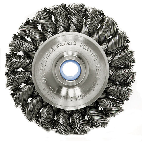 ‎3″ Standard Twist Knot Wire Wheel, .020″ Steel Fill, 1/2″-3/8″ Arbor Hole - Eagle Tool & Supply