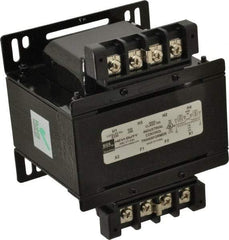 Sola/Hevi-Duty - 1 Phase, 1/4 kVA, Control Transformer - 2 Input, 1 Output Winding, 60, 50/60 at 220 V x 440 V, 50/60 at 230 V x 460 V Hz, 5.21 Inch Deep x 3.89 Inch High, 131°F Temp Rise - Eagle Tool & Supply