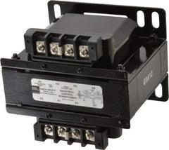 Sola/Hevi-Duty - 1 Phase, 0.3 kVA, Control Transformer - 2 Input, 1 Output Winding, 60, 50/60 at 220 V x 440 V, 50/60 at 230 V x 460 V Hz, 5.09 Inch Deep x 4.53 Inch High, 131°F Temp Rise - Eagle Tool & Supply