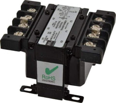 Sola/Hevi-Duty - 1 Phase, 0.05 kVA, Control Transformer - 2 Input, 1 Output Winding, 60, 50/60 at 220 V x 440 V, 50/60 at 230 V x 460 V Hz, 3.99 Inch Deep x 2.72 Inch High, 131°F Temp Rise - Eagle Tool & Supply