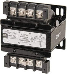 Sola/Hevi-Duty - 1 Phase, 0.08 kVA, Control Transformer - 2 Input, 1 Output Winding, 60, 50/60 at 220 V x 440 V, 50/60 at 230 V x 460 V Hz, 4.36 Inch Deep x 2.96 Inch High, 131°F Temp Rise - Eagle Tool & Supply