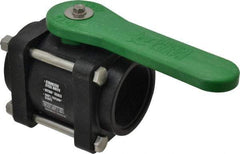 Green Leaf - 2" Pipe, Standard Port, Polypropylene Standard Ball Valve - 3 Piece, Inline - One Way Flow, FNPT x FNPT Ends, Lever Handle, 150 WOG - Eagle Tool & Supply