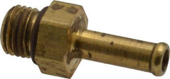 Parker - 7/16-20 Straight Thread Hose Barb x SAE Straight Thread Male Connector - 1/4" ID Hose, Brass - Eagle Tool & Supply