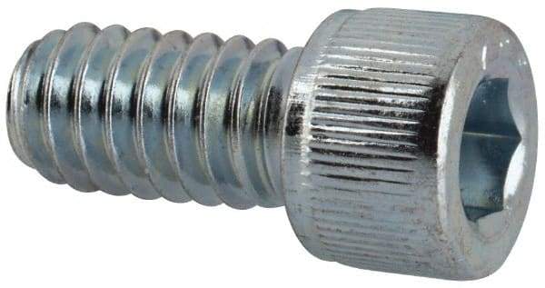 Value Collection - 1/4-20 UNC Hex Socket Drive, Socket Cap Screw - Alloy Steel, Zinc-Plated Finish, Fully Threaded, 1/2" Length Under Head - Eagle Tool & Supply