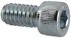 Value Collection - 1/4-20 UNC Hex Socket Drive, Socket Cap Screw - Alloy Steel, Zinc-Plated Finish, Fully Threaded, 1/2" Length Under Head - Eagle Tool & Supply