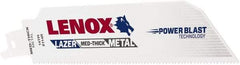 Lenox - 6" Long x 1" Thick, Bi-Metal Reciprocating Saw Blade - Straight Profile, 14 TPI, Toothed Edge - Eagle Tool & Supply