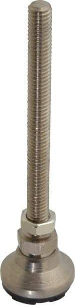 Gibraltar - 3/8-16 Bolt Thread, Studded Pivotal Stud Mount Leveling Pad & Mount - 3,750 Max Lb Capacity, 1-1/4" Base Diam - Eagle Tool & Supply