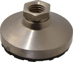 Gibraltar - 4500 Lb Capacity, 5/8-11 Thread, 1-1/4" OAL, Steel Stud, Tapped Pivotal Socket Mount Leveling Pad - 2-1/2" Base Diam, Steel Pad, 7/8" Hex - Eagle Tool & Supply
