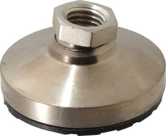 Gibraltar - 5550 Lb Capacity, 3/4-10 Thread, 1-1/2" OAL, Steel Stud, Tapped Pivotal Socket Mount Leveling Pad - 3" Base Diam, Steel Pad, 1-1/16" Hex - Eagle Tool & Supply