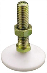 Gibraltar - 1-8 Bolt Thread, Studded Pivotal Stud Mount Leveling Pad & Mount - 2,400 Max Lb Capacity, 4" Base Diam - Eagle Tool & Supply