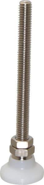 Gibraltar - 3/8-16 Bolt Thread, Studded Pivotal Stud Mount Leveling Pad & Mount - 300 Max Lb Capacity, 1-1/4" Base Diam - Eagle Tool & Supply