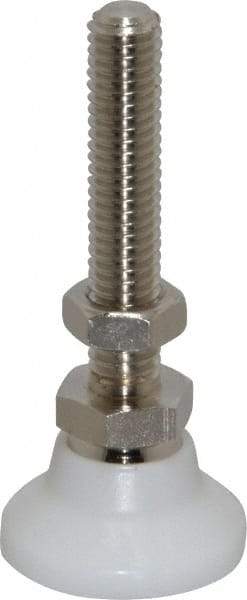 Gibraltar - 3/8-16 Bolt Thread, Studded Pivotal Stud Mount Leveling Pad & Mount - 300 Max Lb Capacity, 1-1/4" Base Diam - Eagle Tool & Supply