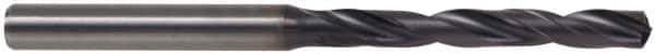 Kennametal - Letter F 140° Solid Carbide Jobber Drill - TiAlN Finish, Right Hand Cut, Spiral Flute, Straight Shank, 91mm OAL, Standard Point - Eagle Tool & Supply