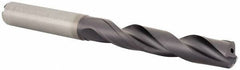 Kennametal - 3/8" 140° Solid Carbide Jobber Drill - TiAlN Finish, Right Hand Cut, Spiral Flute, Straight Shank, 103mm OAL, Standard Point - Eagle Tool & Supply