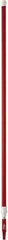 Vikan - 115 x 1-1/4" Aluminum Squeegee Handle - European Threaded Connection, Red, Telescoping - Eagle Tool & Supply