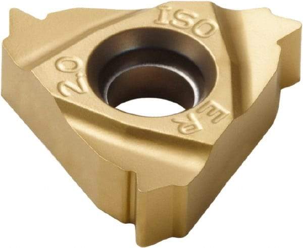Seco - 16ER External Right Hand ISO Laydown Threading Insert - Grade CP500, TiAlN/TiN Coated Carbide, 9.53mm Inscribed Circle - Eagle Tool & Supply