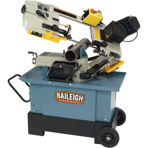 Baileigh - 7 x 10.23" Manual Combo Horizontal & Vertical Bandsaw - 1 Phase, 45° Vise Angle of Rotation, 1 hp, 110/220 Volts, Geared Head Drive - Eagle Tool & Supply