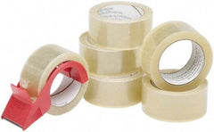 Ability One - 2" x 55 Yd Clear Hot Melt Adhesive Sealing Tape - Polypropylene Film Backing, 1.9 mil Thick - Eagle Tool & Supply