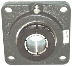 Browning - 15/16" ID, 3-3/4" OAL x 3-3/4" OAH 4-Bolt Flange - 1,651 Lb Static Cap, 2,801 Lb Dyn Cap, 2-3/4" Btw Mnt Hole Ctrs, Cast Iron - Eagle Tool & Supply