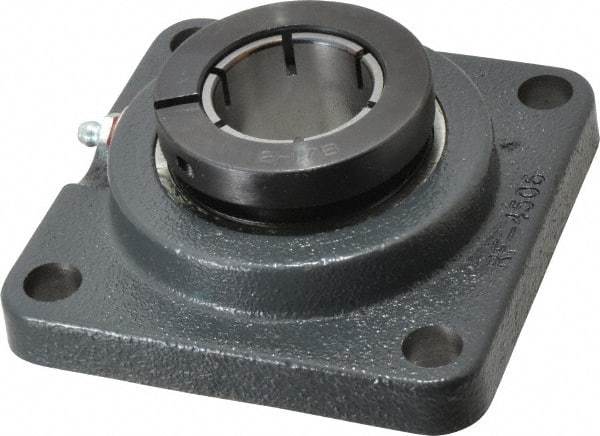 Browning - 1-7/16" ID, 4-5/8" OAL x 4-5/8" OAH 4-Bolt Flange - 4,467 Lb Static Cap, 7,340 Lb Dyn Cap, 3-5/8" Btw Mnt Hole Ctrs, Cast Iron - Eagle Tool & Supply