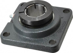 Browning - 1-7/16" ID, 4-5/8" OAL x 4-5/8" OAH 4-Bolt Flange - 4,467 Lb Static Cap, 7,340 Lb Dyn Cap, 3-5/8" Btw Mnt Hole Ctrs, Cast Iron - Eagle Tool & Supply