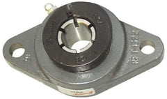 Browning - 2-3/16" ID, 8-1/2" OAL x 5-1/4" OAH 2-Bolt Flange - 6,601 Lb Static Cap, 9,752 Lb Dyn Cap, 7-1/4" Btw Mnt Hole Ctrs, Cast Iron - Eagle Tool & Supply