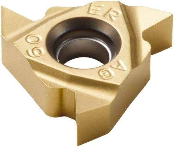 Seco - 16ER External Right Hand 48-8 Partial Profile 60° Laydown Threading Insert - Grade CP500, TiAlN/TiN Coated Carbide, 9.53mm Inscribed Circle - Eagle Tool & Supply