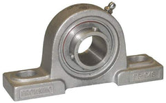 Browning - 3/4" ID, 5" OAL x 2-9/16" OAH Pillow Block - 1,444 Lb Static Cap, 2,611 Lb Dyn Cap, 3-3/4" Btw Mnt Hole Ctrs, 1-5/16" Base-to-Ctr Ht, Stainless Steel - Eagle Tool & Supply