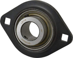 Browning - 7/8" ID, 3-3/4" OAL x 2-13/16" OAH 2-Bolt Flange - 1,651 Lb Static Cap, 2,801 Lb Dyn Cap, 3" Btw Mnt Hole Ctrs, 1-13/32" Base-to-Ctr Ht, Stamped Steel - Eagle Tool & Supply