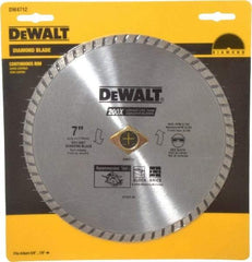 DeWALT - 7" Diam, 5/8" Arbor Hole Diam, Wet & Dry Cut Saw Blade - Diamond-Tipped, Standard Round Arbor - Eagle Tool & Supply