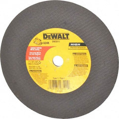 DeWALT - 7" 24 Grit Aluminum Oxide Cutoff Wheel - 1/8" Thick, 5/8" Arbor, 8,700 Max RPM, Use with Circular Saws - Eagle Tool & Supply