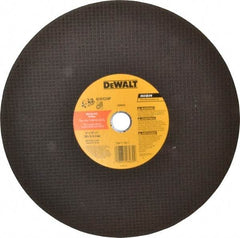 DeWALT - 14" Aluminum Oxide/Silicon Carbide Blend Cutoff Wheel - 1/8" Thick, 1" Arbor, 5,500 Max RPM, Use with Circular Saws - Eagle Tool & Supply