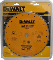 DeWALT - 12" Diam, 1" Arbor Hole Diam, Wet & Dry Cut Saw Blade - Diamond-Tipped, Standard Round Arbor - Eagle Tool & Supply