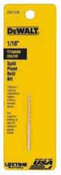DeWALT - 7/16" Drill Bit, 3/8" Shank Diam, 135°, High Speed Steel Silver & Deming Reduced Shank Drill Bit - Eagle Tool & Supply