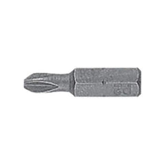 DeWALT - #2, Insert Standard Phillips Screwdriver Bit - 1/4" Drive, 1" OAL - Eagle Tool & Supply