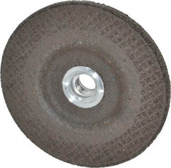 DeWALT - 24 Grit, 4-1/2" Wheel Diam, 1/4" Wheel Thickness, Type 27 Depressed Center Wheel - Aluminum Oxide, R Hardness, 13,300 Max RPM, Compatible with Angle Grinder - Eagle Tool & Supply