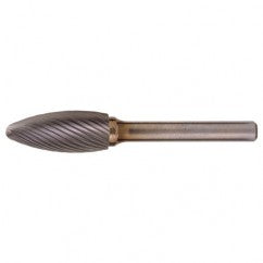 SH-41 Standard Cut Solid Carbide Bur-Flame Shape - Eagle Tool & Supply