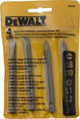 DeWALT - 4 Piece, Bit Set - Phillips, Slotted Point - Eagle Tool & Supply