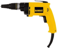 DeWALT - Pistol Grip Handle, 2,500 RPM, 132 In/Lb Torque, Electric Screwdriver - 1/4" Bit Holder, 120 Volts, 6.20 Amps - Eagle Tool & Supply