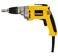 DeWALT - Pistol Grip Handle, 2,500 RPM, 132 In/Lb Torque, Electric Screwdriver - 1/4" Bit Holder, 120 Volts, 6.5 Amps - Eagle Tool & Supply