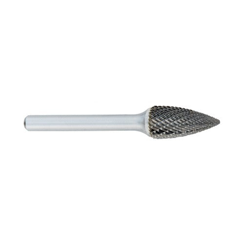 ‎SM-1 -6mm × 12mm LOC × 6mm Shank × 50mm OAL Pointed Cone Carbide Medium Tough Cut Burr - Eagle Tool & Supply