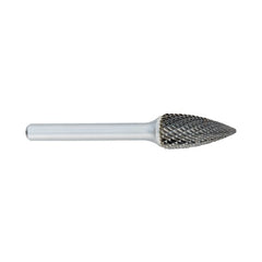 ‎SG-1 -1/4 × 5/8 LOC × 1/4 Shank × 2 OAL Pointed Tree Carbide Medium Tough Cut Burr - Eagle Tool & Supply