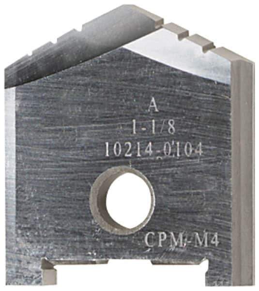 Allied Machine and Engineering - 4-7/16" Diam x 11/16" Thick, Seat Code H, 130° Included Angle Spade Drill Insert - Uncoated Powdered Metal, Powdered Metal, Series H - Eagle Tool & Supply