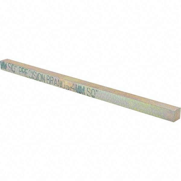 Precision Brand - 12" Long, Zinc Yellow Dichromate Key Stock - Oversized Key Stock - Eagle Tool & Supply