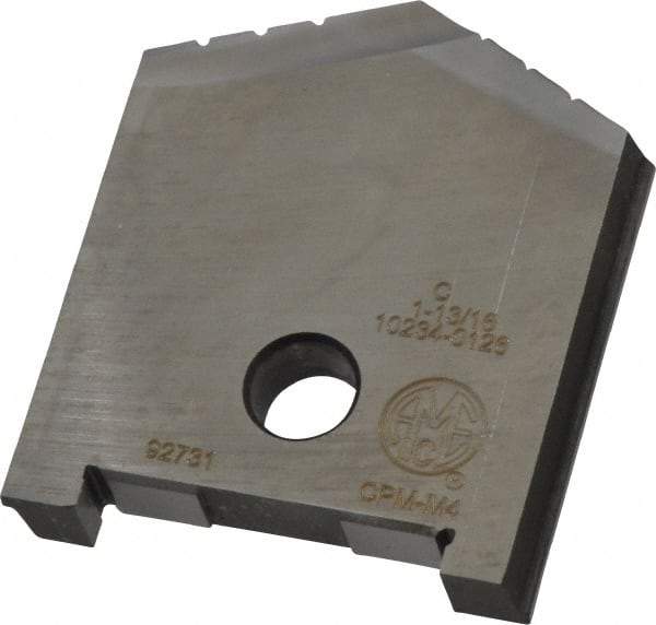 Allied Machine and Engineering - 1-13/16" Diam x 5/16" Thick, Seat Code C, 130° Included Angle Spade Drill Insert - Uncoated Powdered Metal, Powdered Metal, Series C - Eagle Tool & Supply