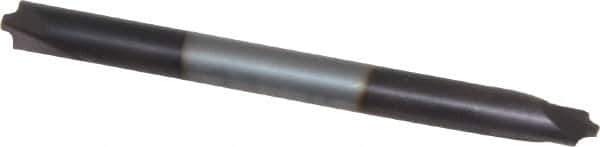 Value Collection - 1/32" Radius, 1/8" Mill Diam, 2 Flute Solid Carbide Corner Rounding End Mill - Double End, AlTiN Finish, 1-1/2" OAL, 1/8" Shank Diam - Eagle Tool & Supply