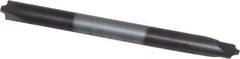 Value Collection - 1/32" Radius, 1/8" Mill Diam, 2 Flute Solid Carbide Corner Rounding End Mill - Double End, AlTiN Finish, 1-1/2" OAL, 1/8" Shank Diam - Eagle Tool & Supply