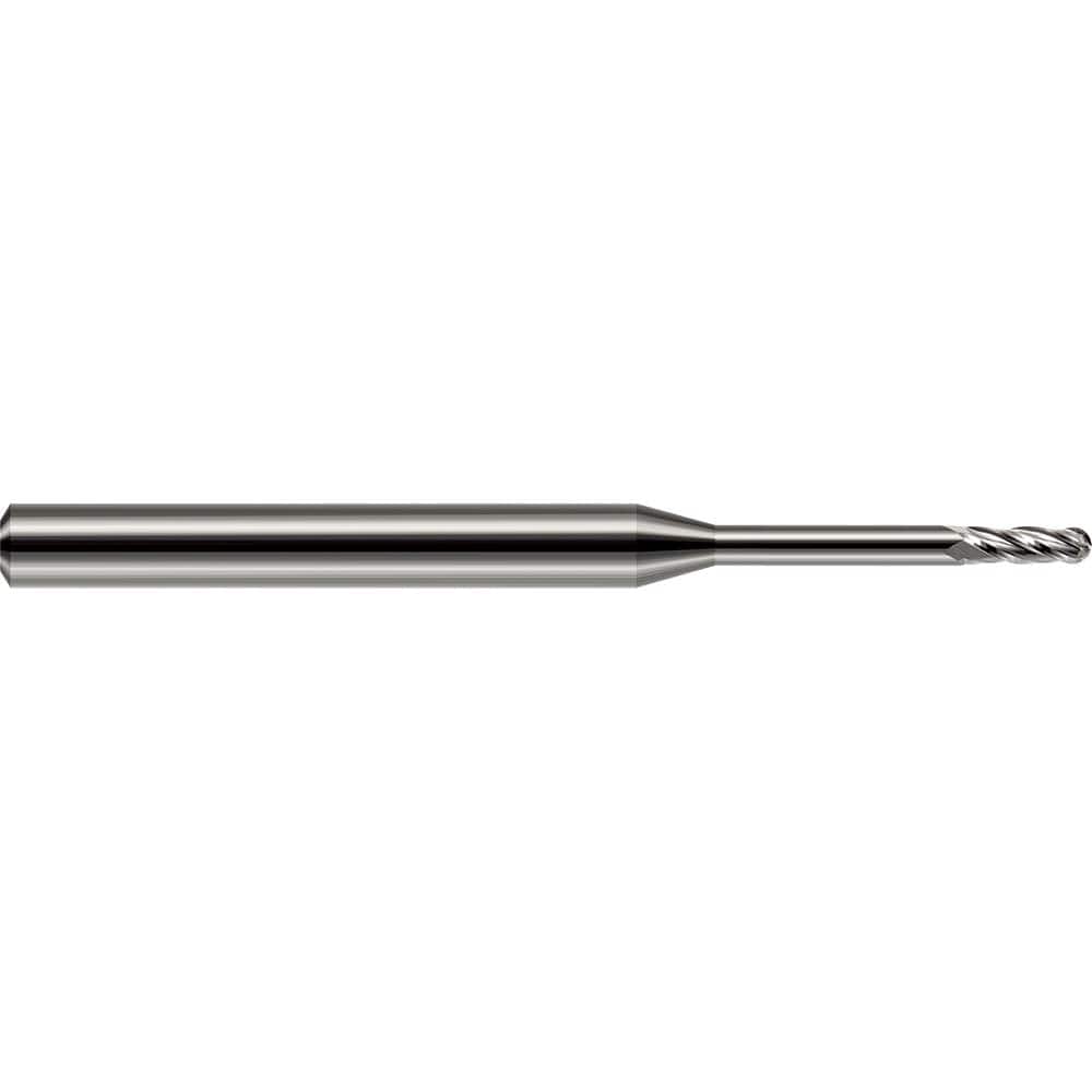 Harvey Tool - 1.4mm Diam, 0.165" LOC, 4 Flute Solid Carbide Ball End Mill - Exact Industrial Supply